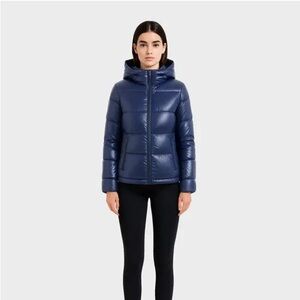 NWOT Rudsak Reversible Navy Blue Short Puffer Jacket